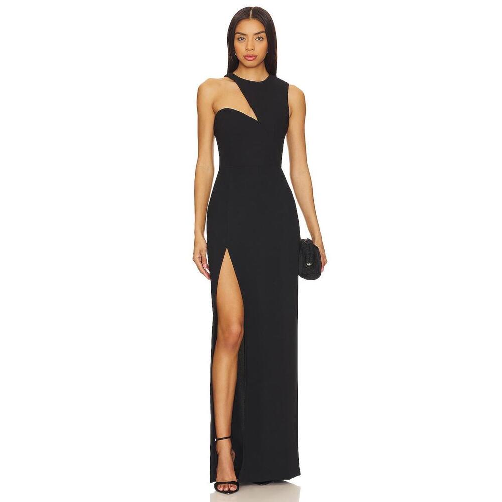 Amanda Uprichard X REVOLVE Gilda Gown in Black